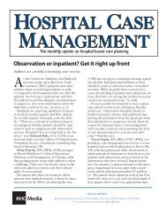 Observation or inpatient? Get it right up front - Huron Consulting Group