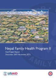 NFHP report final_CD_DUP.indd - Nepal Family Health Program II