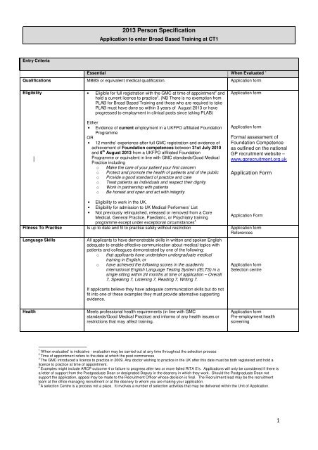 1 2013 person specification application form mmc nhs uk
