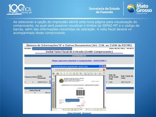 Operações com previsão de retorno - inclusão - Sefaz