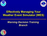 Top WES Troubleshooting Tips - Warning Decision Training Branch