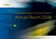 EMSP Annual Report 2008.pdf - European Multiple Sclerosis Platform