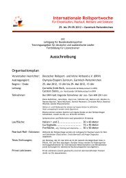 Ausschreibung - Deutscher Rollsport- und Inline- Verband e.V.