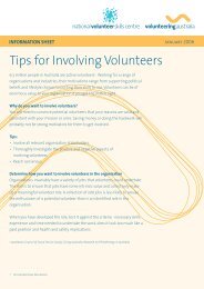 Tips for Involving Volunteers - Volunteering Australia