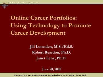 Online Career Portfolios - The Career Center