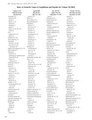 Index to Scientific Names of Amphibians and Reptiles for Volume 38 ...