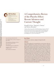 A Comprehensive Review of the Placebo Effect - Department of ...