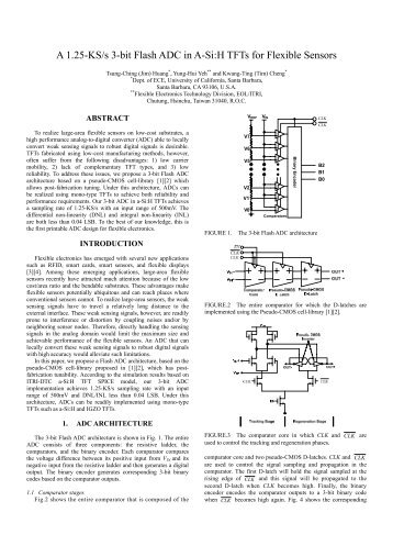 A 1.25-KS/s 3-bit Flash ADC in A-Si:H TFTs for Flexible Sensors