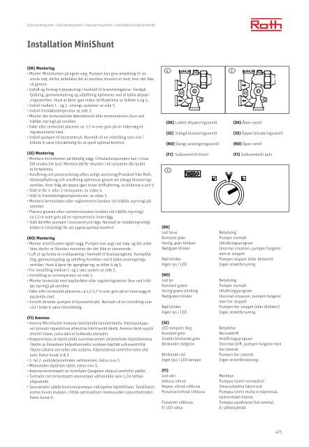 Installation MiniShunt - Roth Nordic AS