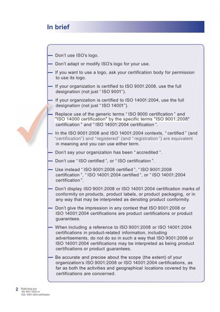 publicizing iso9001 iso14001 certification 2010