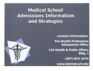 Medical School Admissions - UCF College of Medicine - University ...