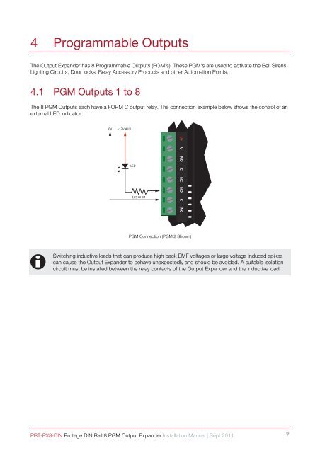 Protege DIN Rail 8 PGM Output Expander