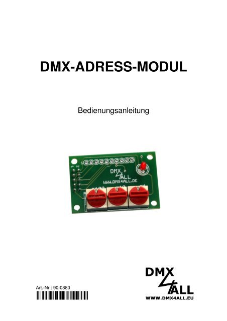 DMX-ADRESS-MODUL - DMX4ALL GmbH