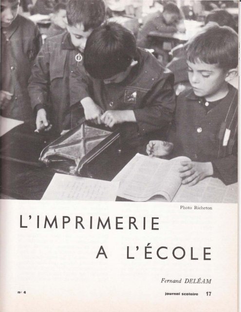 L'imprimerie Ã  l'Ã©cole - icem-freinet.net