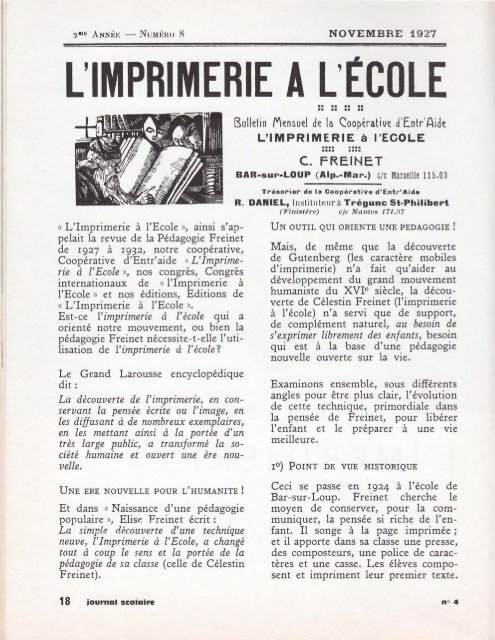 L'imprimerie Ã  l'Ã©cole - icem-freinet.net