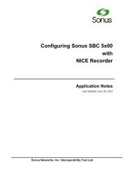 SBC 5x00 IOT NICE RECORDER V1 - Sonus Networks