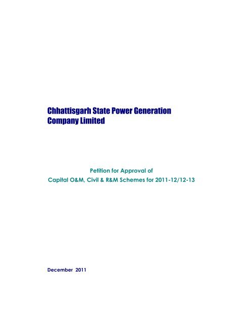 Chhattisgarh State Power Generation Company Limited - Cseb.gov.in