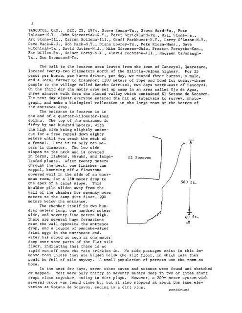 asscciation for mexican cave studies box 7672 ut station austin ...