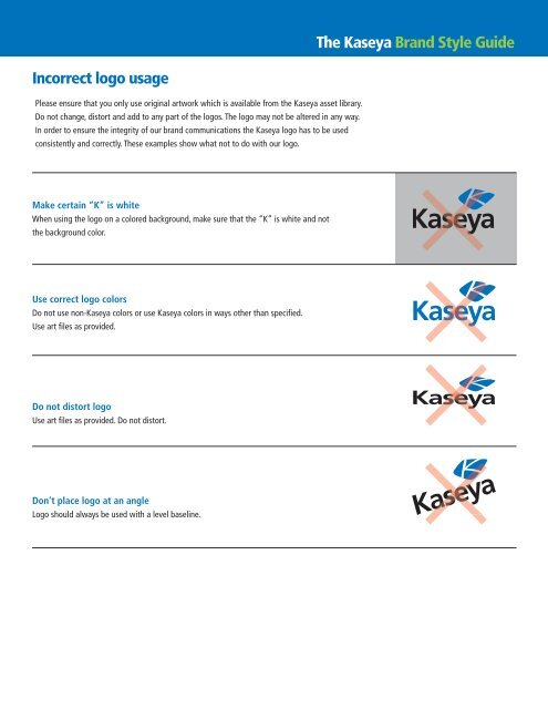 The Kaseya Brand Style Guide