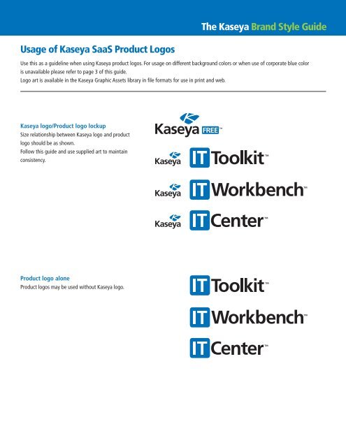 The Kaseya Brand Style Guide