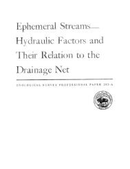 Ephemeral Streams -Hydraulic Factors and Their Relation to the ...