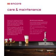 Encore Care & Maintenance leaflet - Bushboard