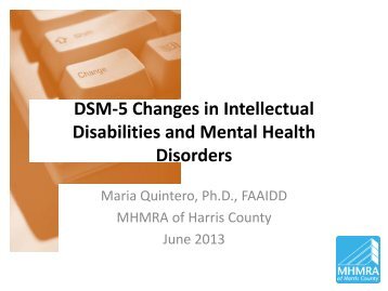 DSM-5 Changes in Intellectual Disabilities and Mental Health