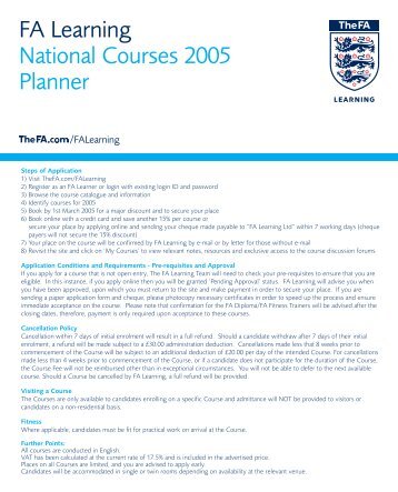 30389 FA Course Planner - The Football Association