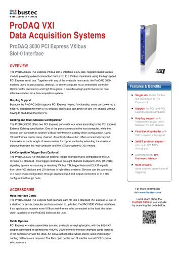ProDAQ 3030 PCI Express VXIbus Slot-0 Interface - Bustec