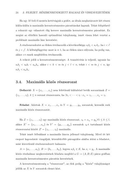 Kis-Benedek Ágnes Dinamikus programozás a gráfelméletben