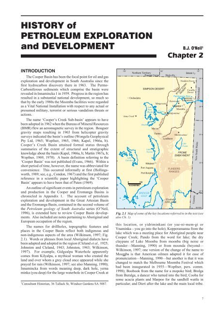 Chapter 2: History of petroleum exploration and development - PIRSA