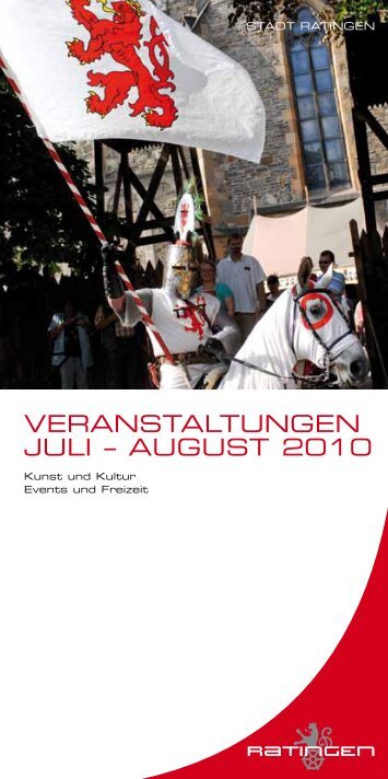 Veranstaltungen Juli ? august 2010 - Stadt Ratingen