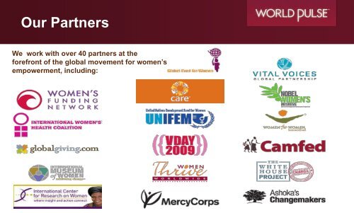 Download the Presentation From World Pulse - Women's Funding ...