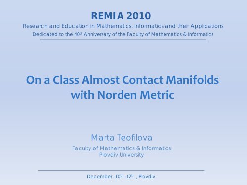 On a Class Almost Contact Manifolds with Norden Metric