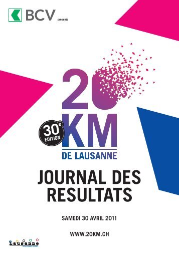 Journal des rÃ©sultats - 20 km de Lausanne