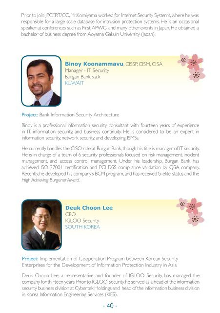 Asia-Pacific Information Security Leadership Achievements - ISC