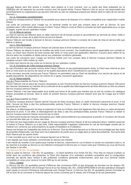 Conditions GÃ©nÃ©rales d'Abonnement Â« La Fibre ... - Orange mobile