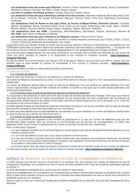 Conditions GÃ©nÃ©rales d'Abonnement Â« La Fibre ... - Orange mobile