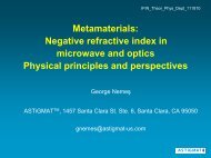 Metamaterials: Negative refractive index in ... - Theory.nipne.ro