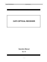 CATV OPTICAL RECEIVER - Holland Electronics