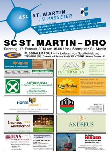 SC ST. MARTIN â DRO - ASC St. Martin in Passeier