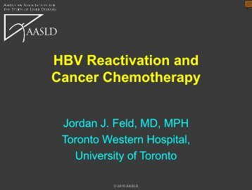 HBV Reactivation and Cancer Chemotherapy - AASLD