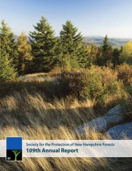 109th Annual Report - Society for the Protection of New Hampshire ...