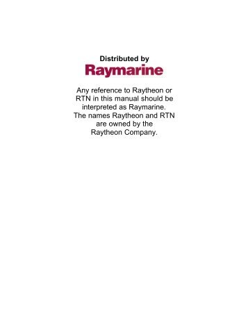 Distributed by Any reference to Raytheon or RTN in ... - BlueMoment