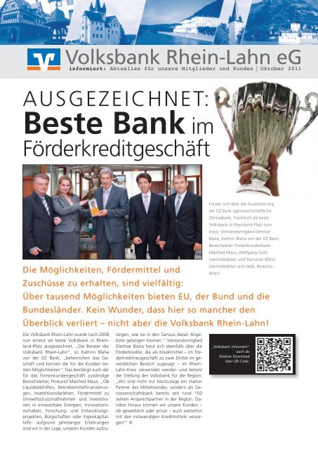 Voba Informiert 10 2011 Volksbank Rhein Lahn Eg