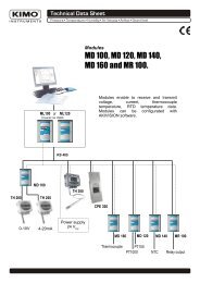 MD 100, MD 120, MD 140, MD 160 and MR 100. - kimo instruments uk