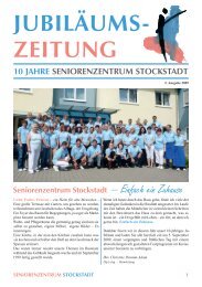 JUBILÄUMS ZeItUn - Seniorenzentrum Stockstadt