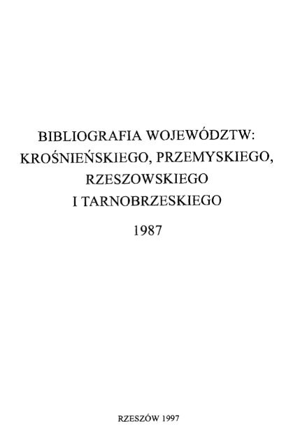 1987 - WojewÃ³dzka i Miejska Bilioteka Publiczna w Rzeszowie