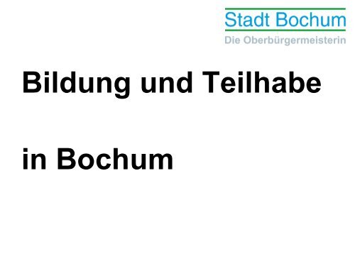 Bildung und Teilhabe in Bochum - Neues Gymnasium Bochum