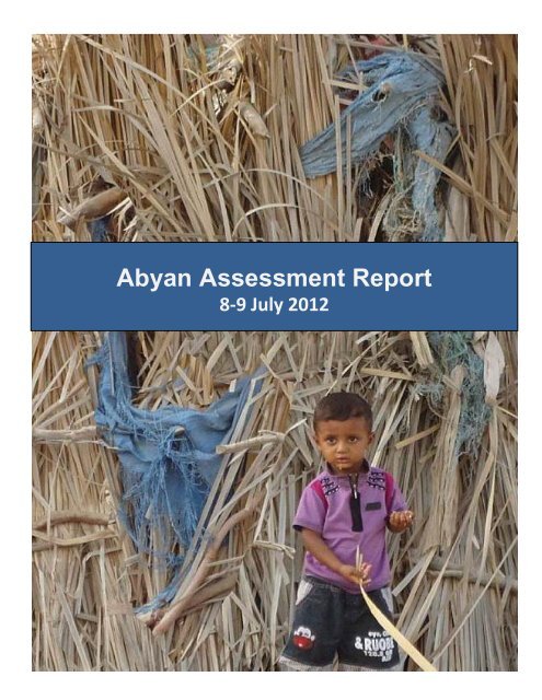 Abyan Assessment Report - Internal Displacement Monitoring Centre